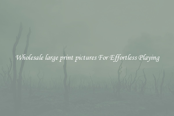 Wholesale large print pictures For Effortless Playing