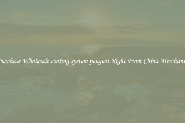Purchase Wholesale cooling system peugeot Right From China Merchants