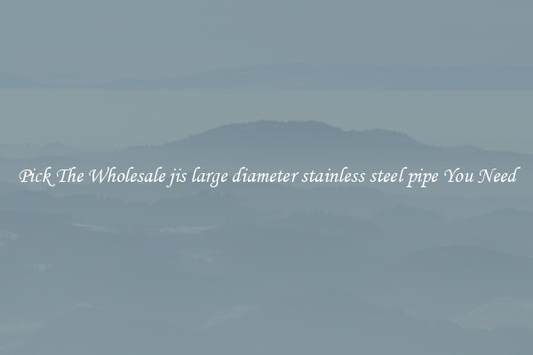 Pick The Wholesale jis large diameter stainless steel pipe You Need