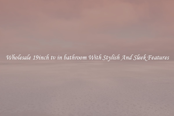 Wholesale 19inch tv in bathroom With Stylish And Sleek Features