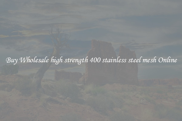 Buy Wholesale high strength 400 stainless steel mesh Online
