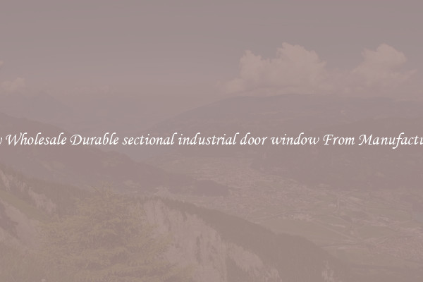 Buy Wholesale Durable sectional industrial door window From Manufacturers